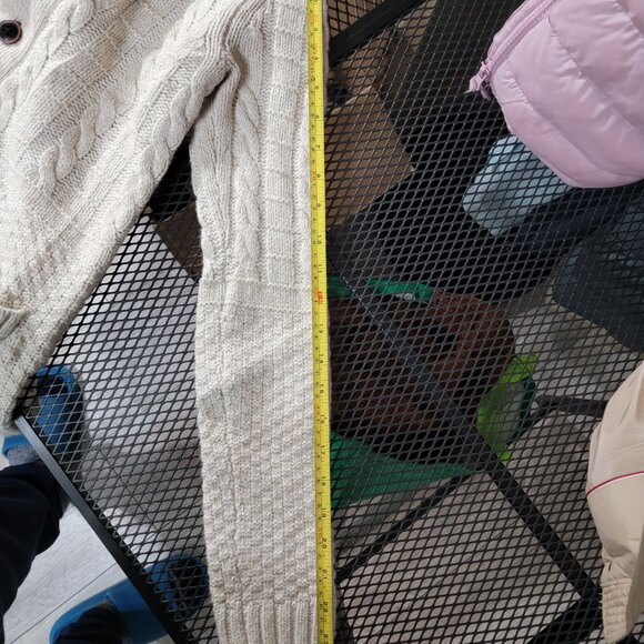 EDC Espirit Melange Oatmeal Chunky Wool Blended Button Cardigan Sweater S Used - Picture 16 of 16